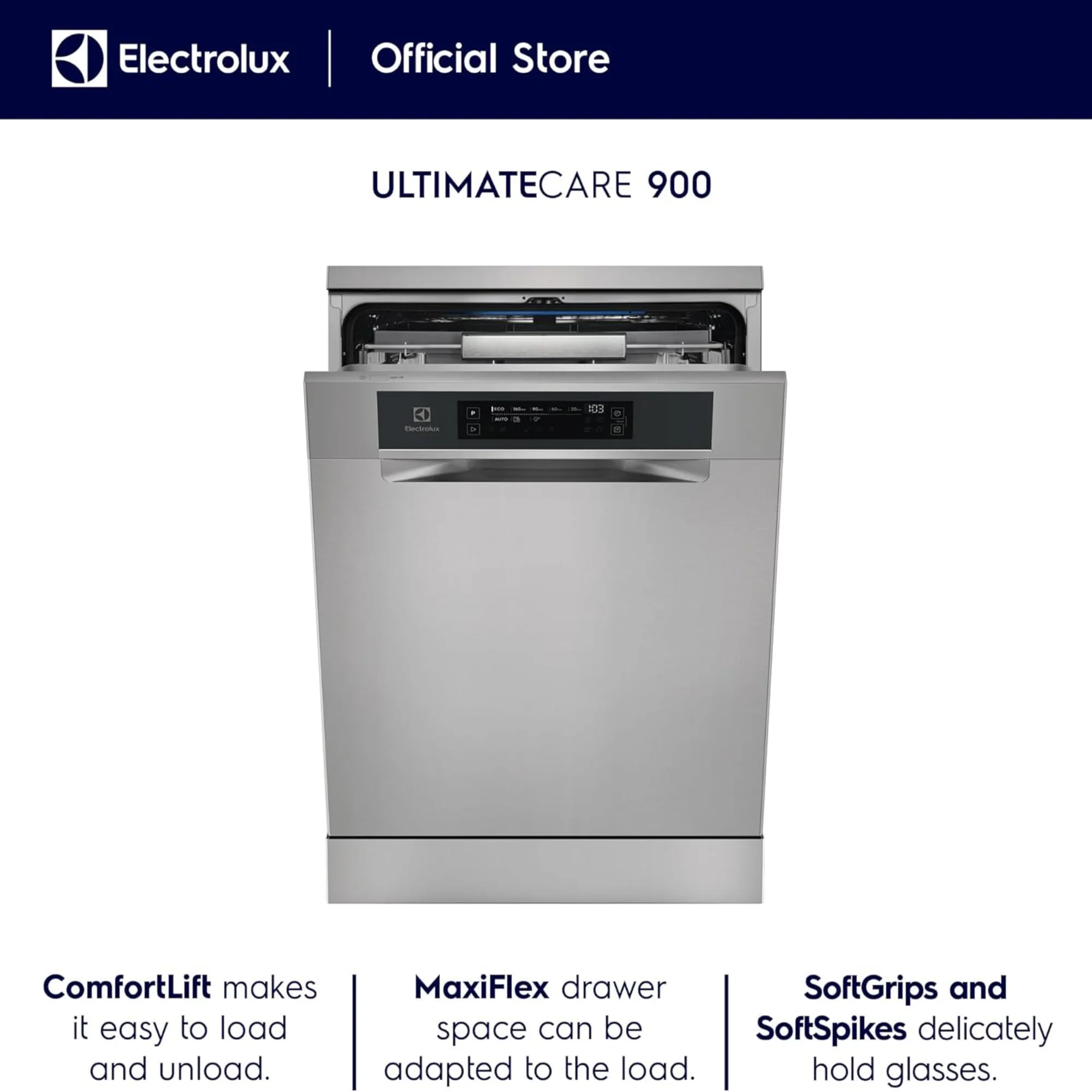 Electrolux 13 Place Settings Freestanding Dishwasher – 8 Programs Inverter Motor SatelliteClean ComfortLift ESC87300SX - Image 5