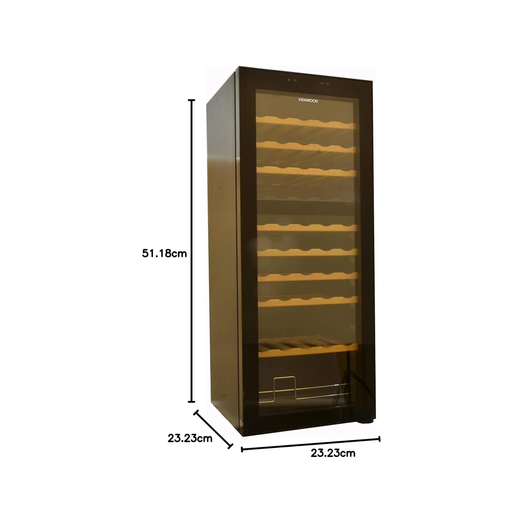 Kenwood Beverage Cooler 55 Bottles – Freestanding Glass Door Wine & Drink Cooler BCW55000BK - Image 3
