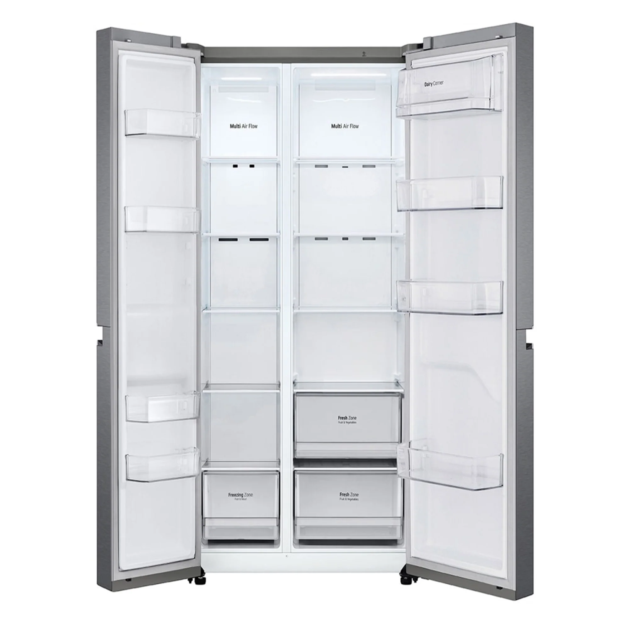 LG Side-by-Side Refrigerator 643 L – Inverter Compressor Multi Air Flow & No Frost GR-B267JQYL - Image 3