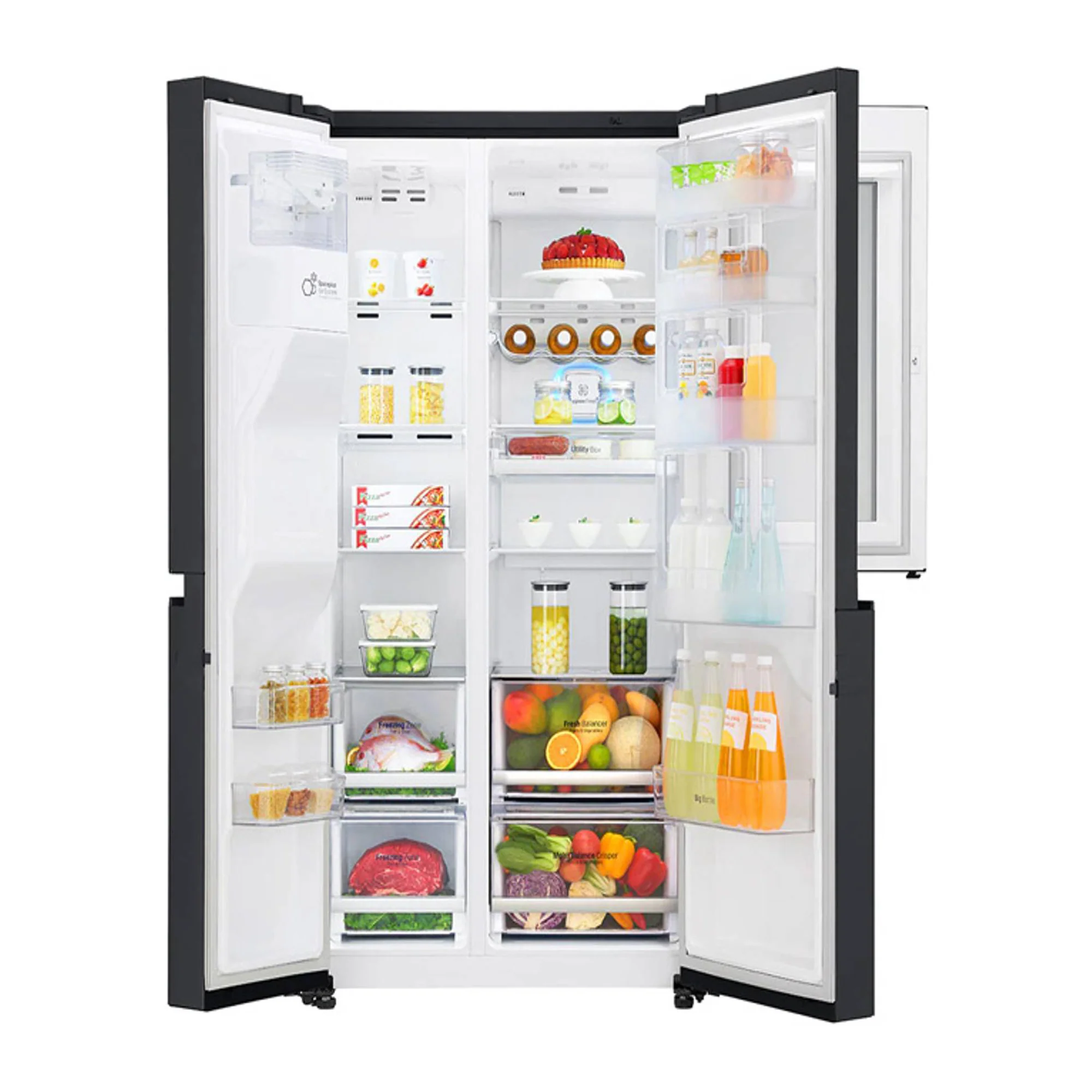 LG 761L Side by Side Refrigerator InstaView Door-in-Door Matte Black ThinQ GR-X337CQAL - Image 3