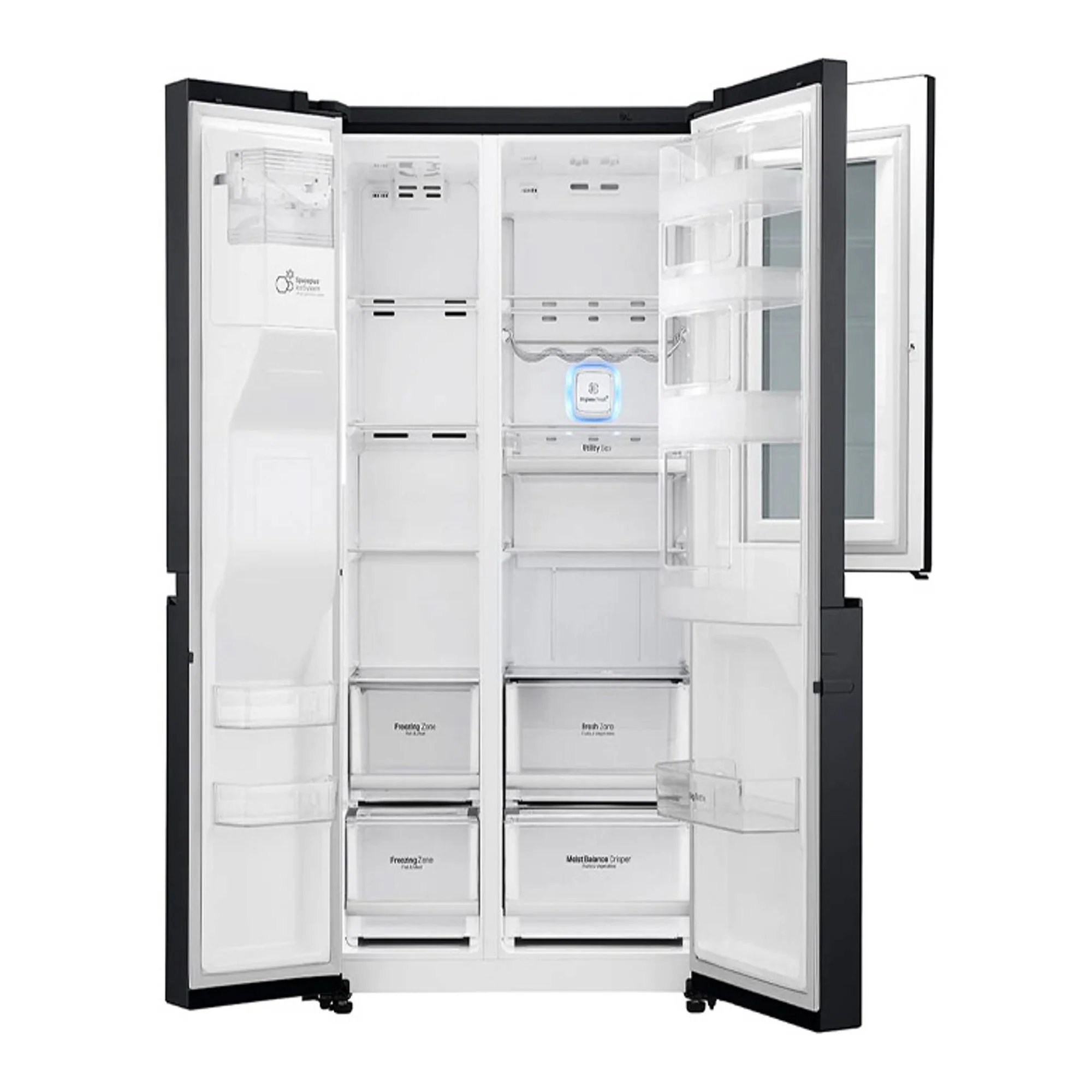 LG 761L Side by Side Refrigerator InstaView Door-in-Door Matte Black ThinQ GR-X337CQAL - Image 4