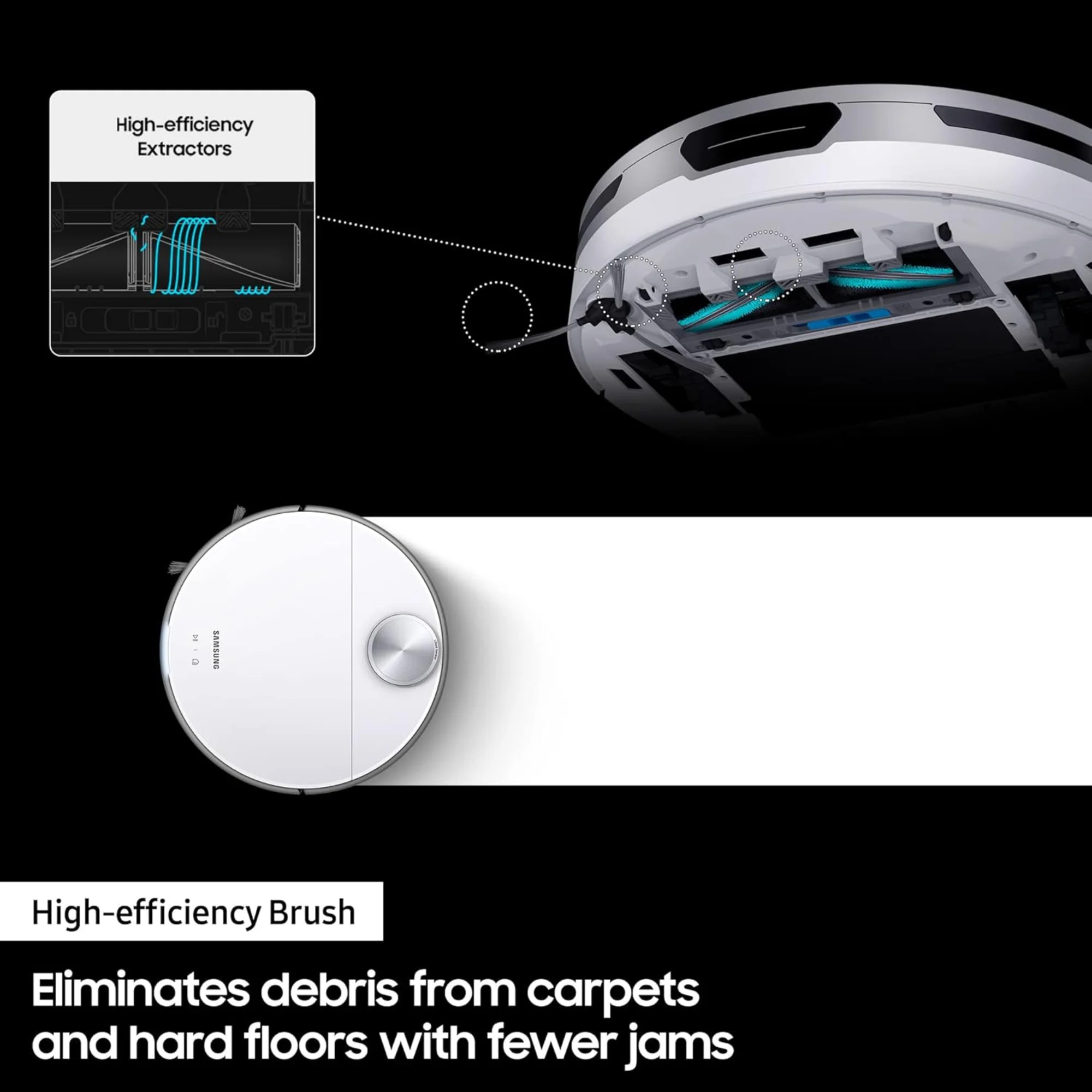 Samsung Jet Bot Robot Vacuum Cleaner – 60W Suction LiDAR Navigation Smart Control VR30T80313W - Image 11