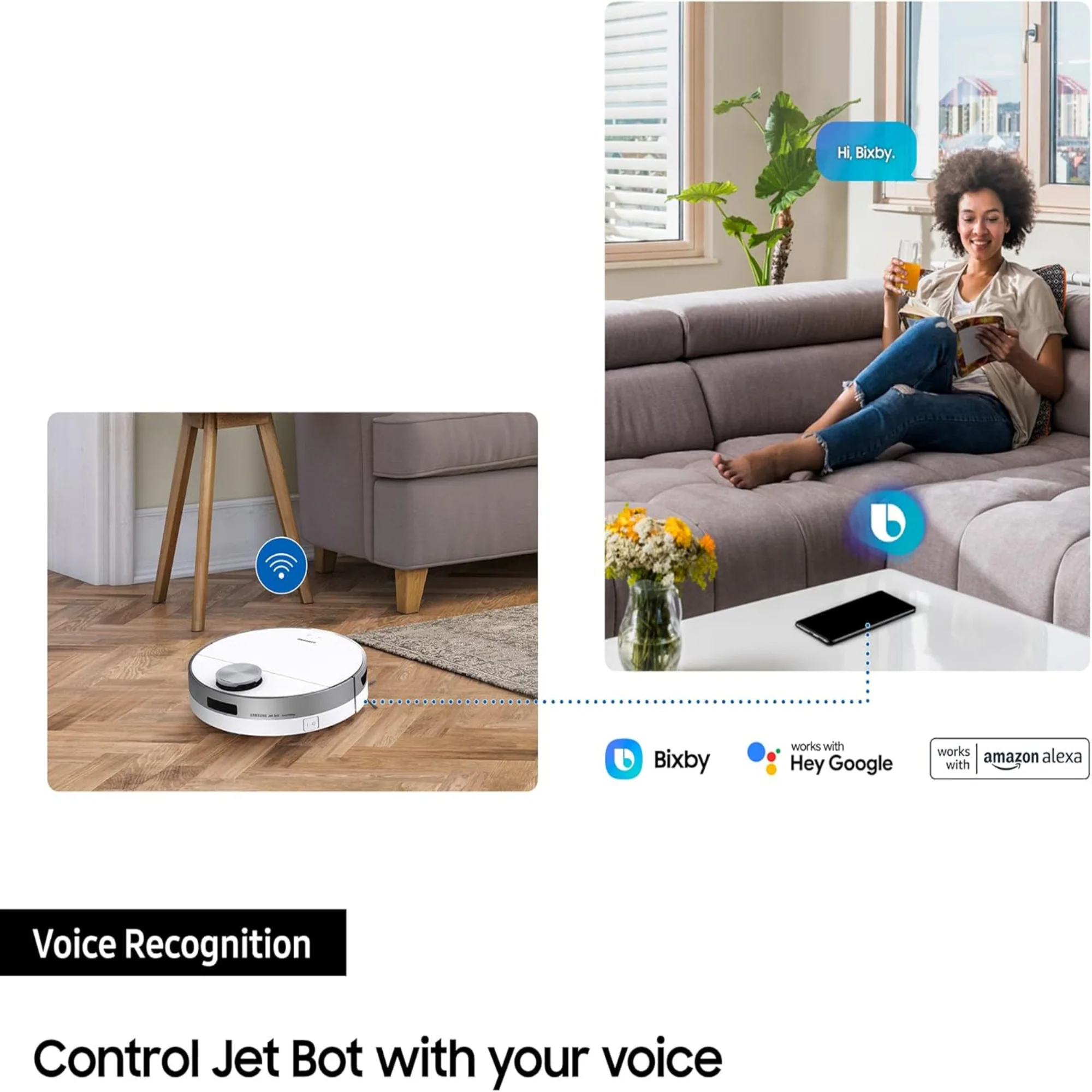 Samsung Jet Bot Robot Vacuum Cleaner – 60W Suction LiDAR Navigation Smart Control VR30T80313W - Image 13