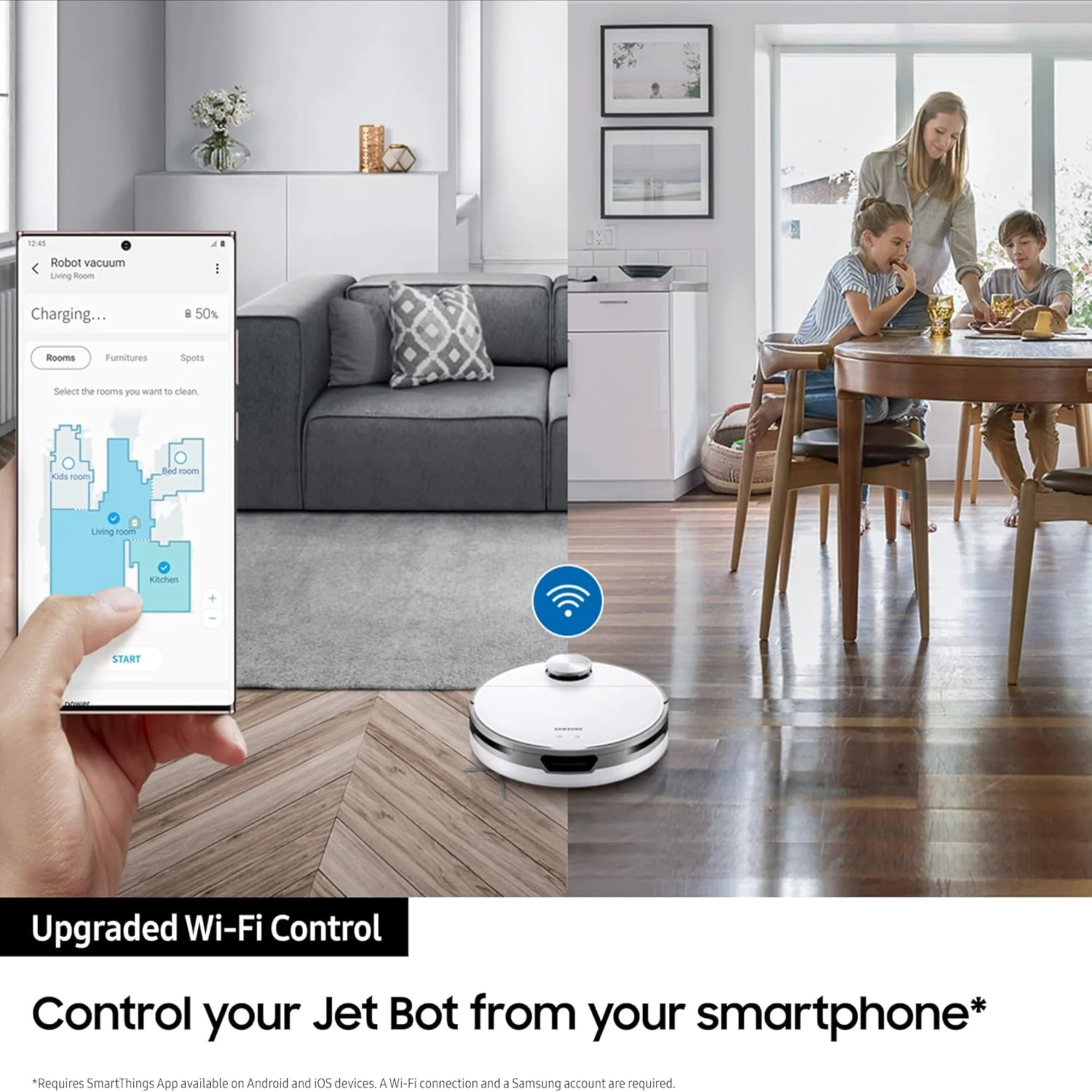 Samsung Jet Bot Robot Vacuum Cleaner – 60W Suction LiDAR Navigation Smart Control VR30T80313W - Image 18