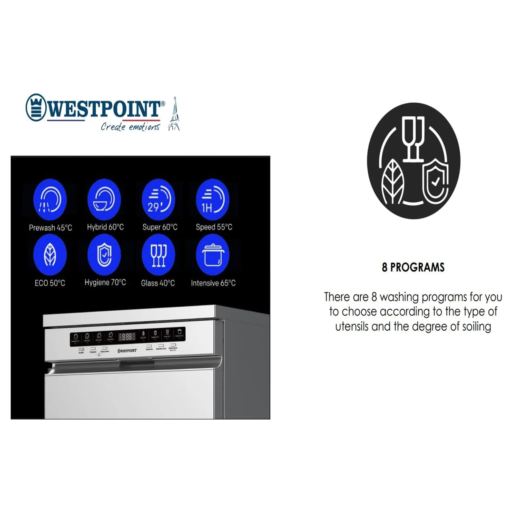 Westpoint Freestanding Dishwasher 13 Place Settings WYS-1323I - Image 4